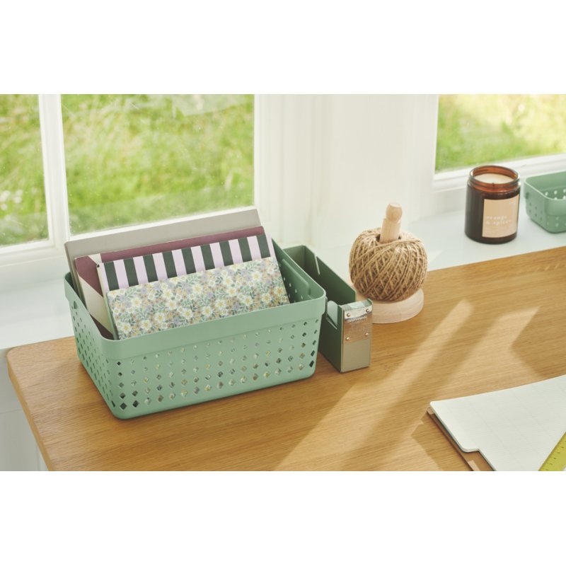 NHG XL bac de rangement empilable Seoul Organizer, blanc, 238×158×100 mm