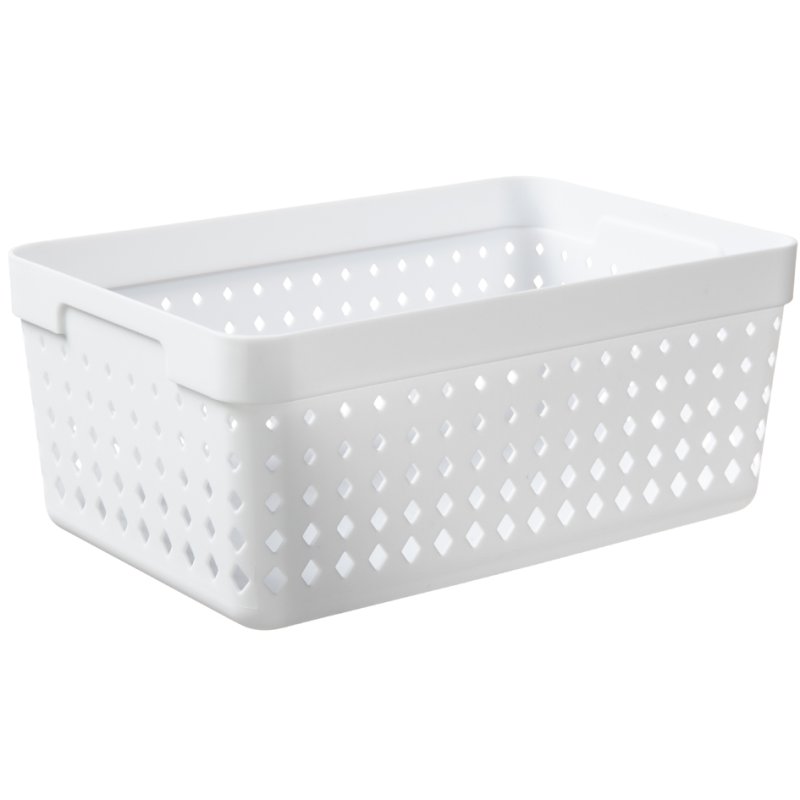 NHG XL bac de rangement empilable Seoul Organizer, blanc, 238×158×100 mm