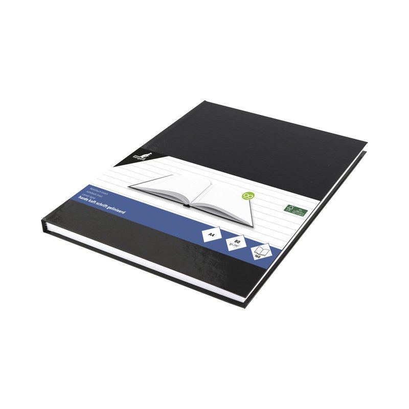 Kangaro notebook, white hardcover, 80 g/m² paper