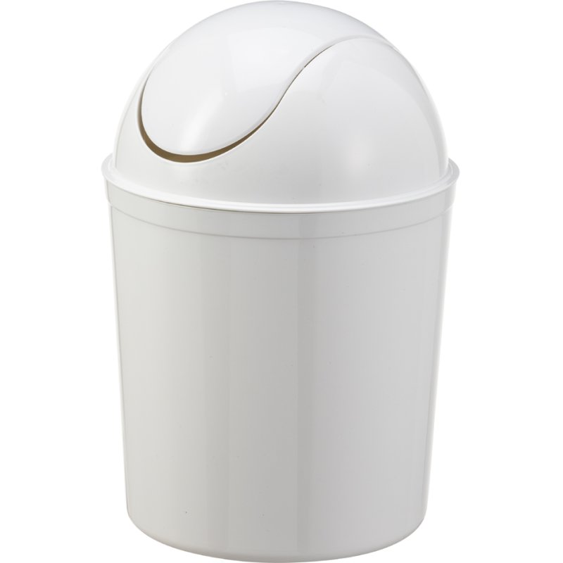 Plast Team poubelle avec couvercle basculant, blanc, 5 litres