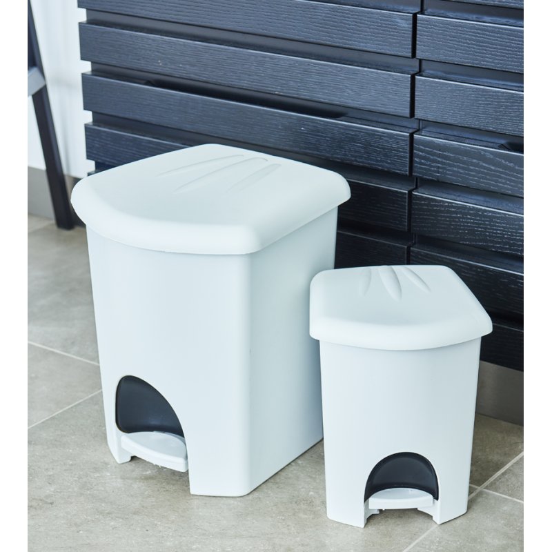 plast team pedaalemmer, 16 liter, wit, 32×30×38,5 cm
