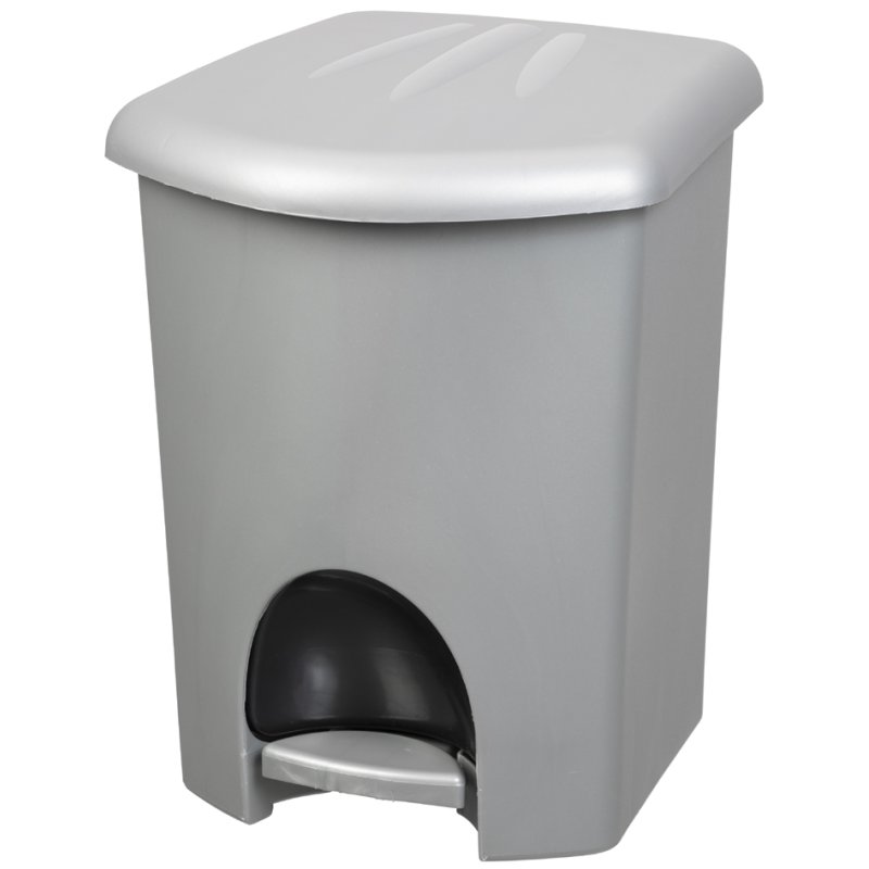 plast team pedaalemmer, 16 liter, wit, 32×30×38,5 cm
