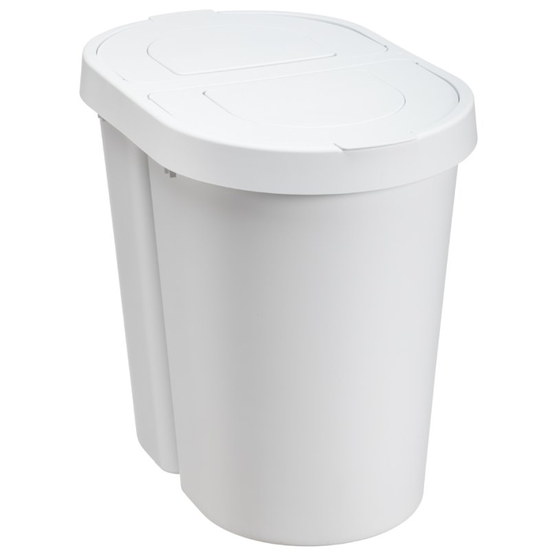 Plast Team séparateur de déchets Seattle Duo, 2×25 litres, argent