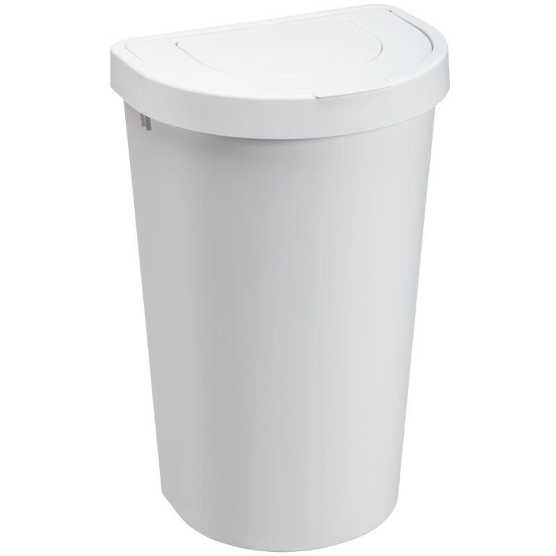 Plast Team afvalbak Seattle, dubbel deksel, wit, 45 liter