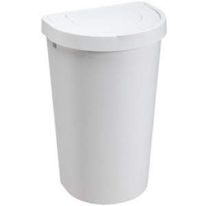 Plast Team afvalbak Seattle, dubbel deksel, wit, 45 liter