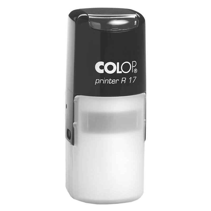 COLOP text stamp Printer R17, round, self-inking, 17 mm