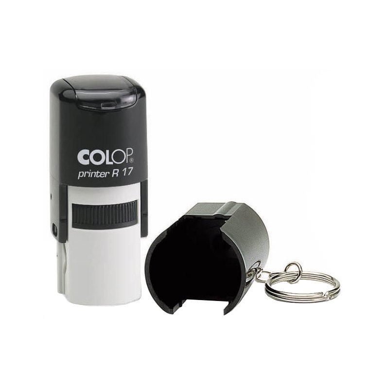 COLOP text stamp Printer R17, round, self-inking, 17 mm