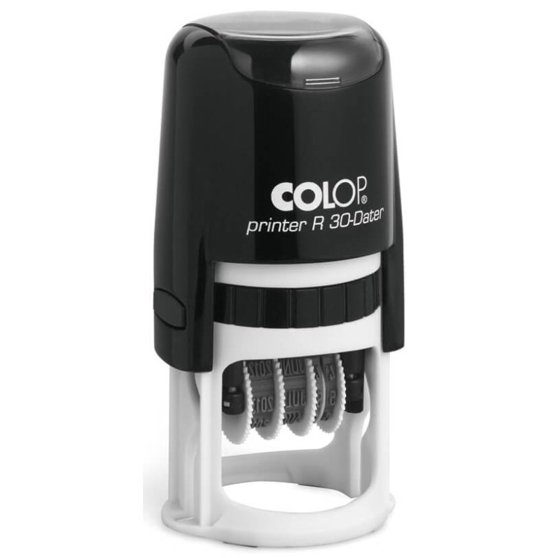 COLOP date stamp Printer R 30-Dater, round, black, diameter 30 mm