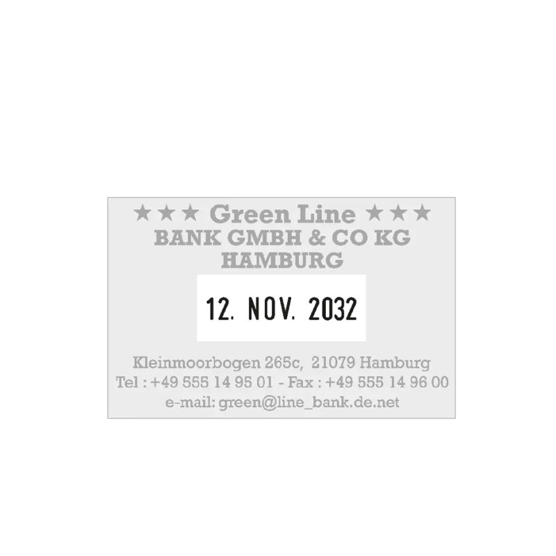 COLOP datumstempel Classic 2660, groen, zesstregig, 37×58 mm