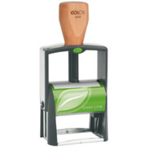COLOP tekststempel Classic 2600 Green Line, 8-regelig, zelfinkterend, 37 × 58 mm