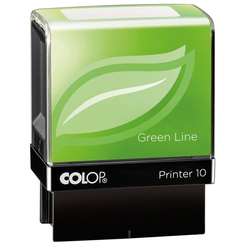 COLOP tampon encreur automatique Printer 10 Green Line, 3 lignes, vert, 10×27 mm