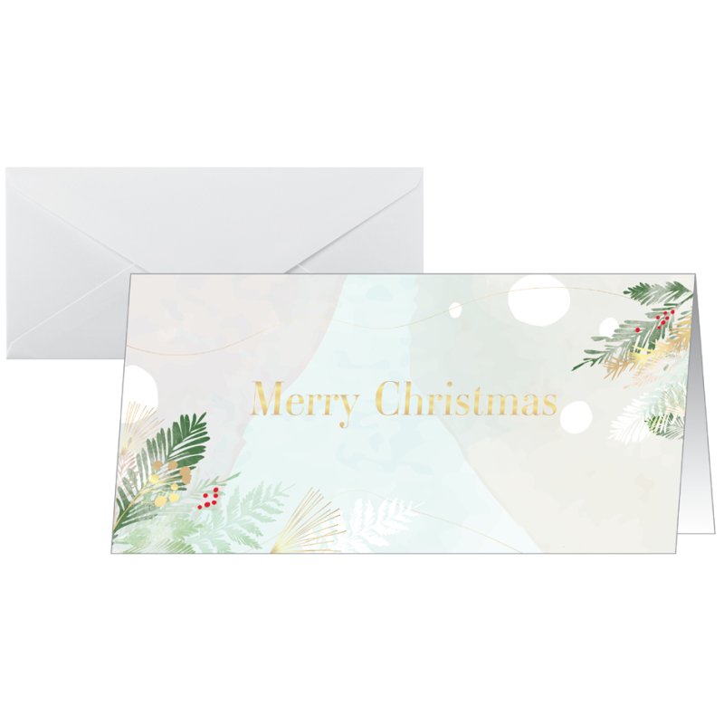 sigel carte de Noël Aquarelle Forêt d'hiver, format DL, 250 g/m², 25 pièces