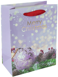 Sigel kerstcadeautas Charmful Christmas, klein, blauw/groen, 180×100×230 mm