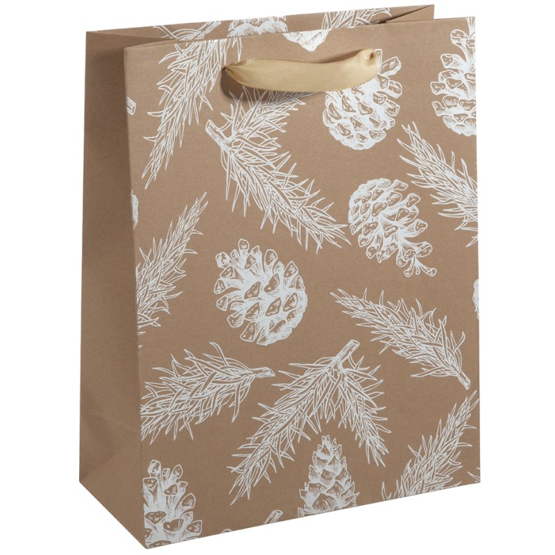 Sigel sac cadeau de Noël Pine cones and pine branches