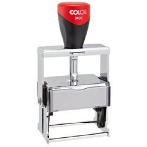 COLOP tekststempel Expert 3400, 6-regelig, 27×58 mm, zwart kussen