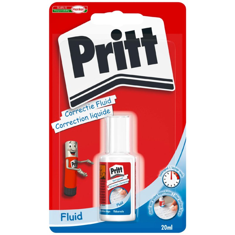 Pritt liquide de correction, blanc, 20 ml, flacon anti-fuite