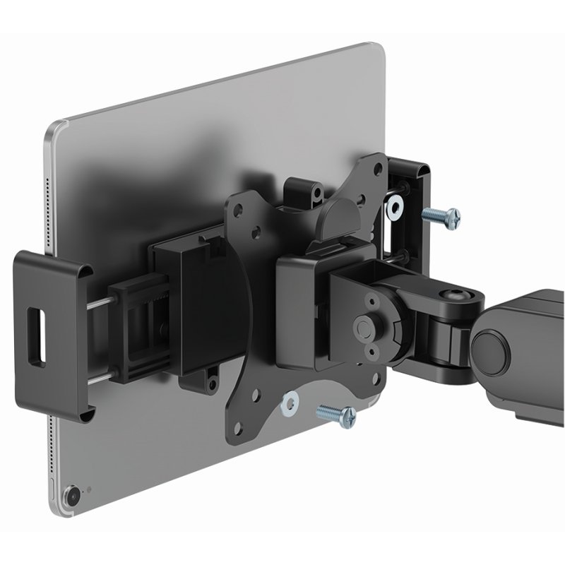 LogiLink support smartphone/tablette pour bras moniteur, noir, VESA 75×75, max. 1 kg