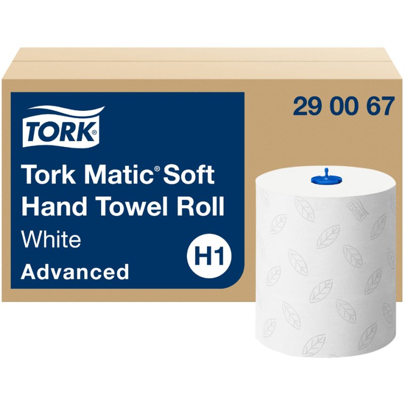 TORK Rouleau d'essuie-mains Matic, 2 épaisseurs, blanc/gris, 150 m