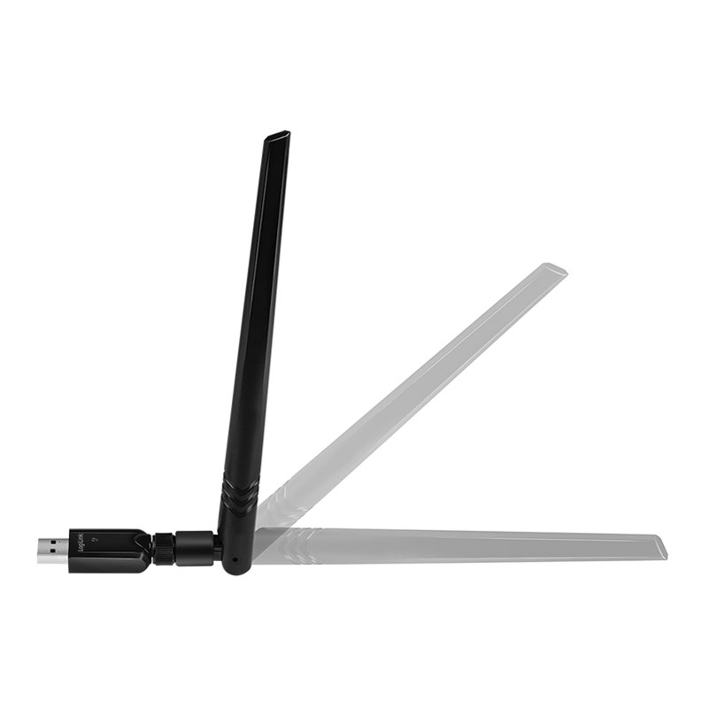 LogiLink WLAN dual-band USB 3.0 adapter, with antenna, 1200 Mbps, black