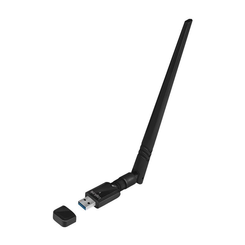 LogiLink WLAN dual-band USB 3.0 adapter, with antenna, 1200 Mbps, black