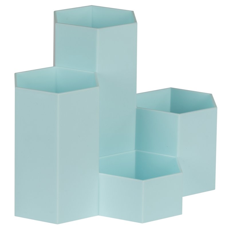 WEDO porte-crayons HONEYCOMB, 4 compartiments, PP, turquoise