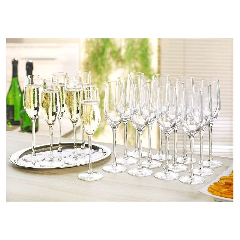 Esmeyer Arcoroc flûtes à champagne MINERAL, transparent, 0,16 l, 18 pièces, boîte de catering