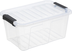 plast team opbergdoos transparant, 8 liter, 345×225×158 mm, stapelbaar