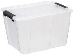 plast team opbergbox HOME BOX, transparant, 15 liter, 356×275×220 mm