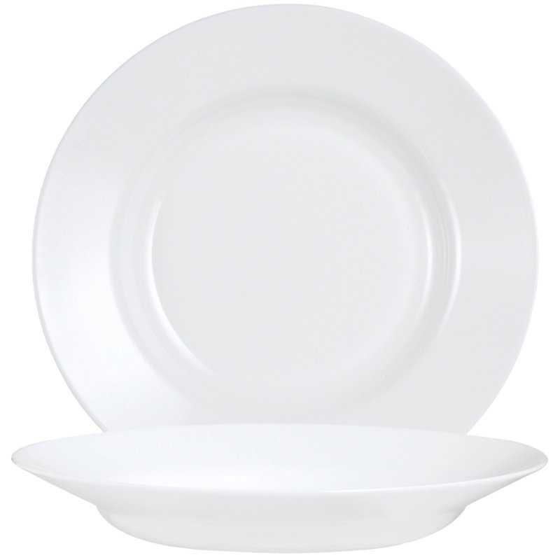 Esmeyer Arcoroc sous-tasses à café EVERYDAY, blanc, verre trempé, diamètre 140 mm, 6 pièces