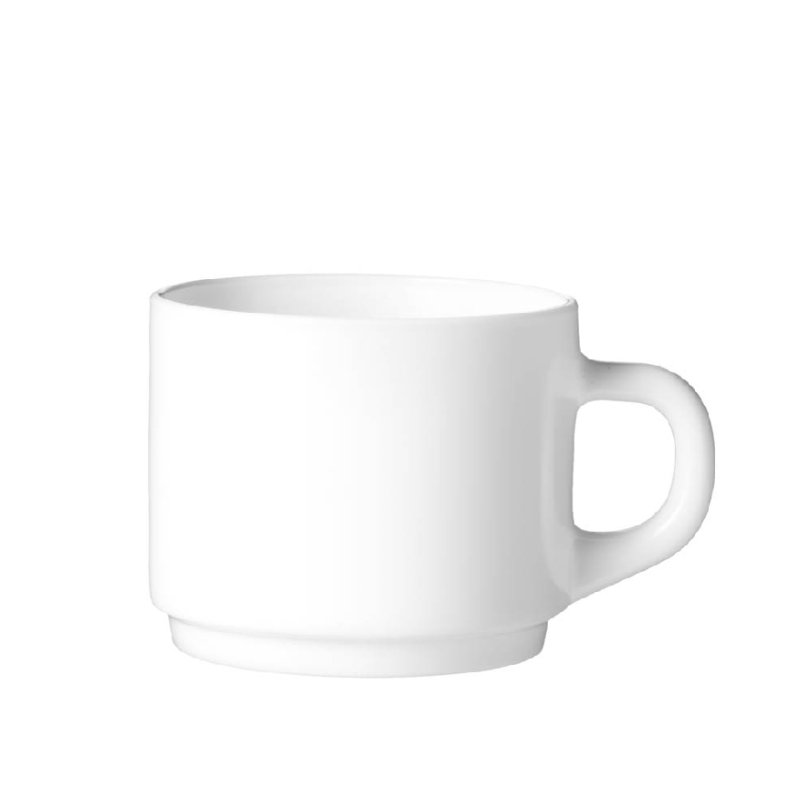 Esmeyer Arcoroc sous-tasses à café EVERYDAY, blanc, verre trempé, diamètre 140 mm, 6 pièces