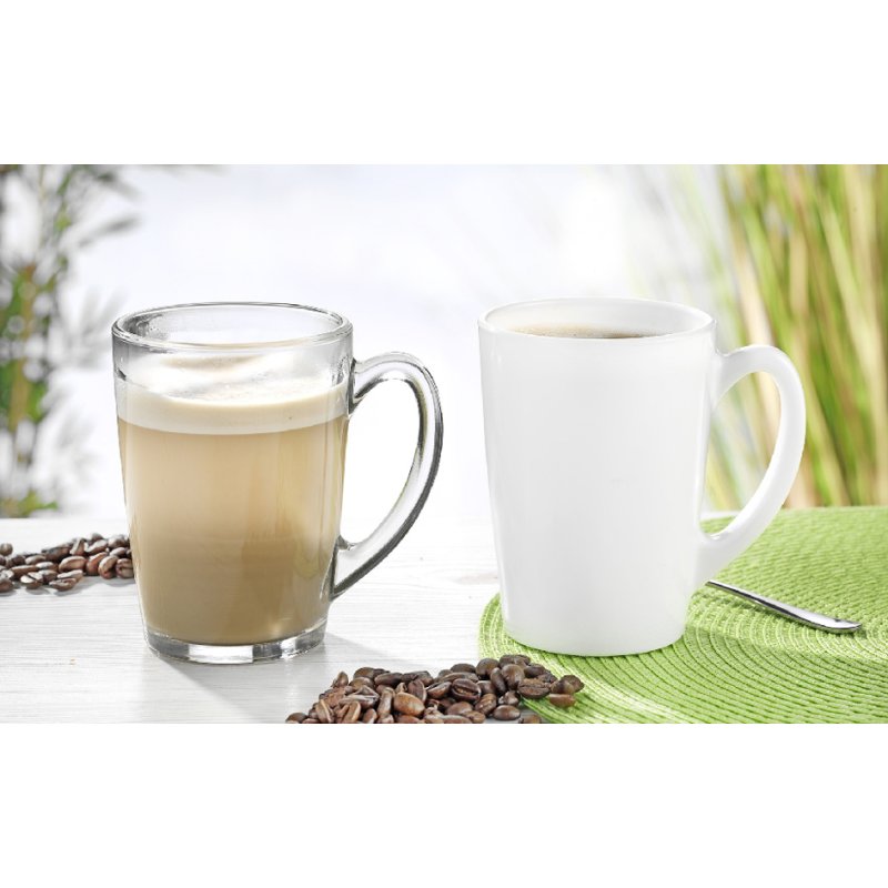 Esmeyer Arcoroc tasses NEW MORNING, verre opale blanc, 320 ml, 6 pièces