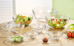 Esmerey Arcoroc glazen schaal stapelbaar, 1,0 liter, gehard glas, 6 stuks