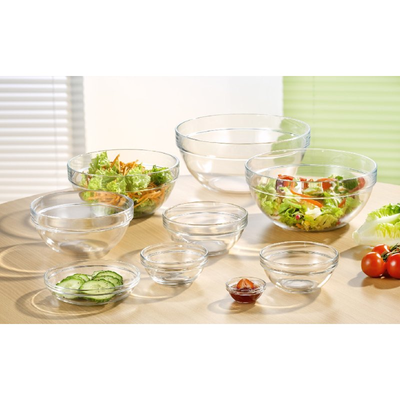Esmeyer Arcoroc glasschaal EMPILABLE, stapelbaar, gehard glas, 6 stuks