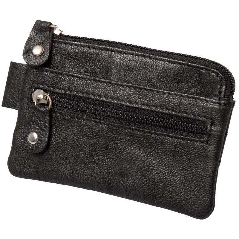 Alassio sleuteletui, leder, zwart, 100×75×10 mm