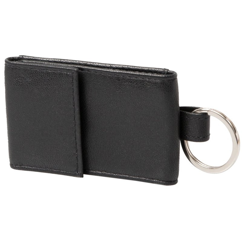 Alassio mini portemonnee, nappaleder, zwart, 150×50×85 mm