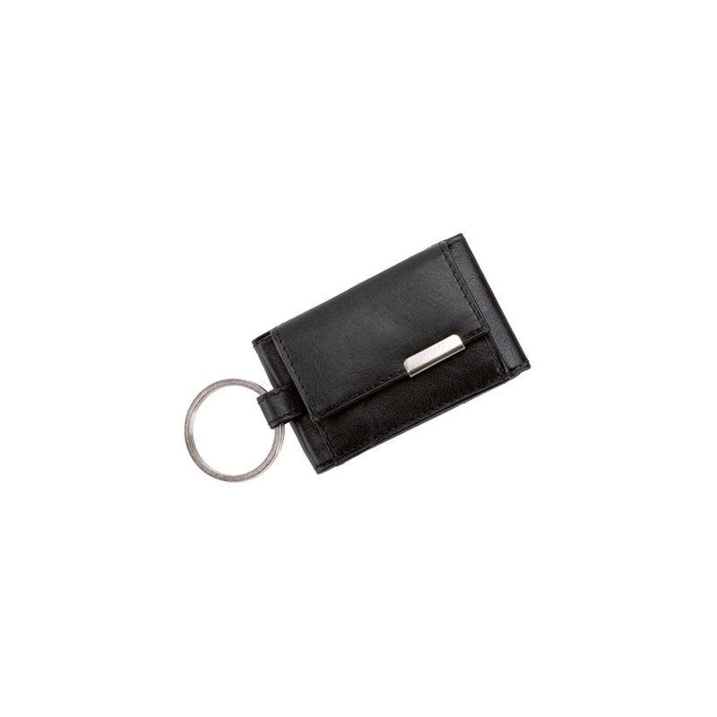Alassio mini portemonnee, nappaleder, zwart, 150×50×85 mm
