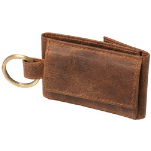 Alassio mini portemonnee, leer, bruin