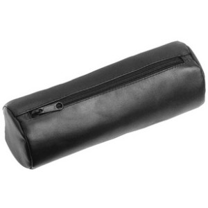 Alassio XXL-rolhouder, leer, zwart, 90 mm diameter