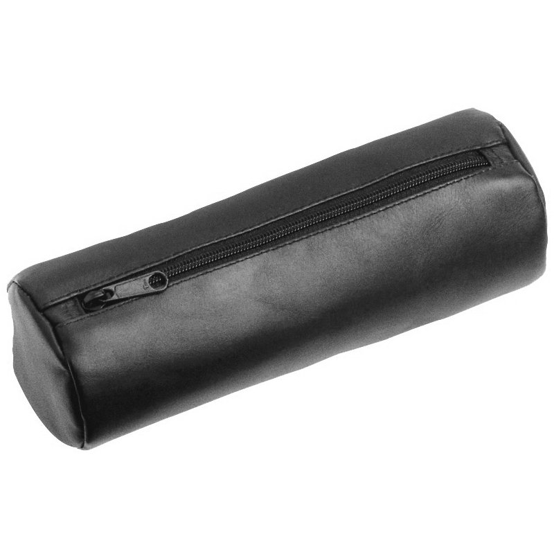 Alassio XXL-rolhouder, leer, zwart, 90 mm diameter