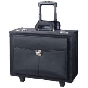 Alassio pilotenkoffertje ROCCA II, telescoophandvat, microfiber, zwart