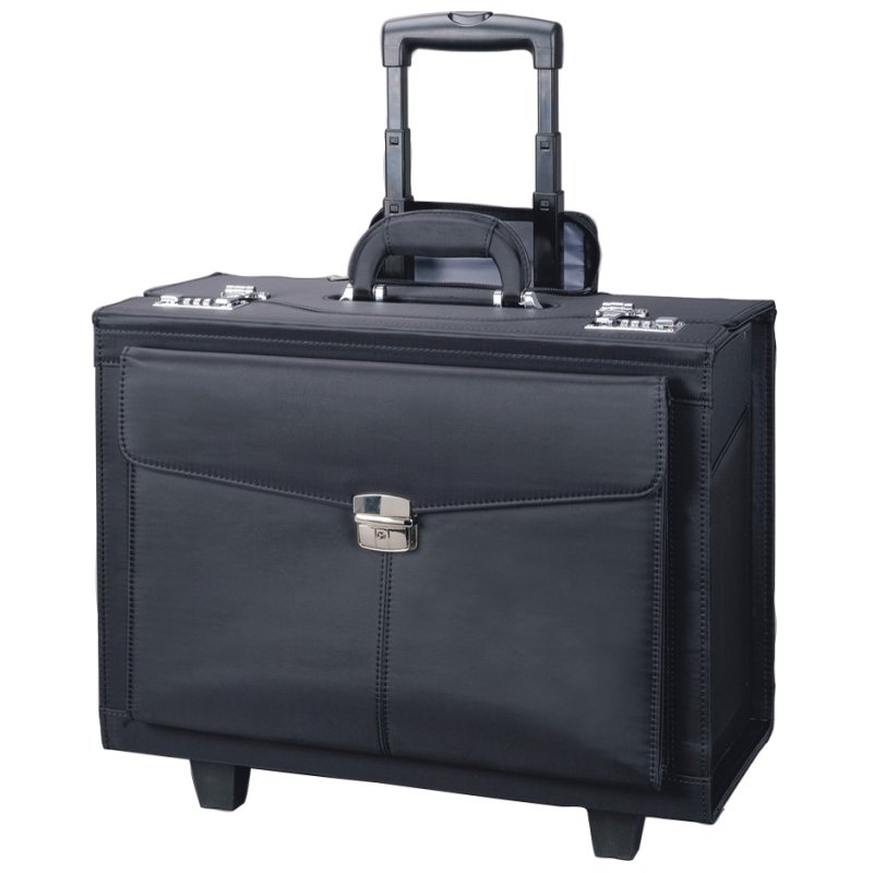 Alassio pilotenkoffertje ROCCA II, telescoophandvat, microfiber, zwart