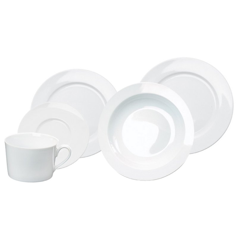 Esmeyer service HEIKE, blanc, 30 pièces, porcelaine, résistant au lave-vaisselle