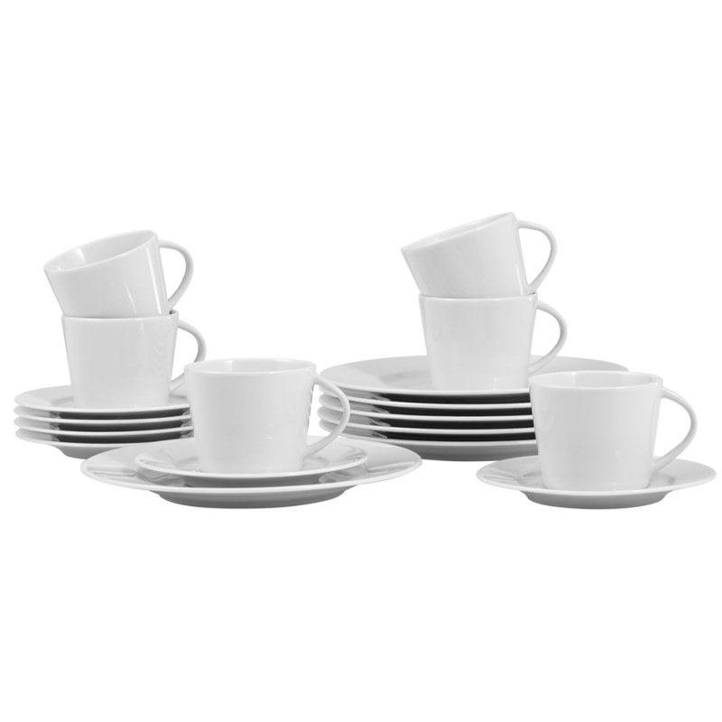 Esmeyer coffee service ISTA, white, 18-piece, porcelain, dishwasher safe