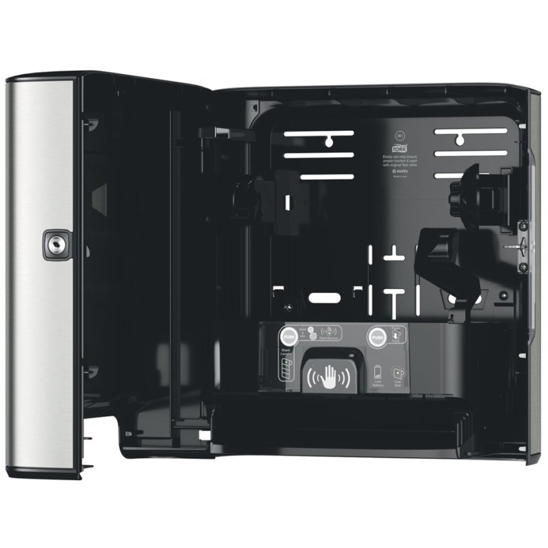 Tork Matic distributeur de rouleau d'essuie-mains IMAGE, argent, automatique, système H1, acier inoxydable/plastique