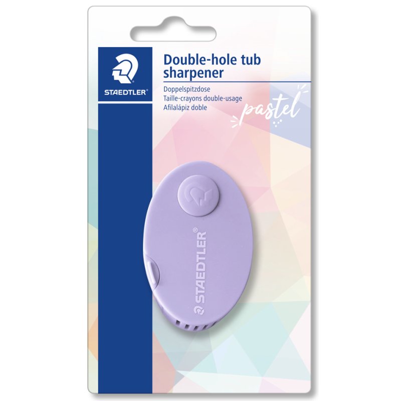 STAEDTLER taille-crayon double 512 PS2, mélange de couleurs pastel, jusqu'à 10,2 mm