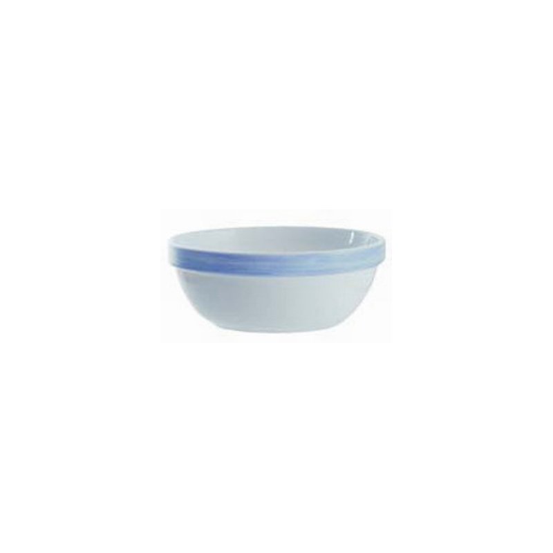 Esmeyer Arcoroc bol BRUSH, 120 mm, bleu/blanc, verre trempé