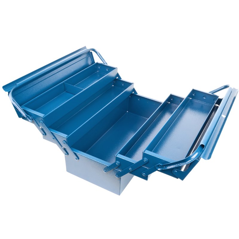 BRÜDER MANNESMANN coffret à outils métallique, verrouillable, 6 tiroirs, laqué bleu