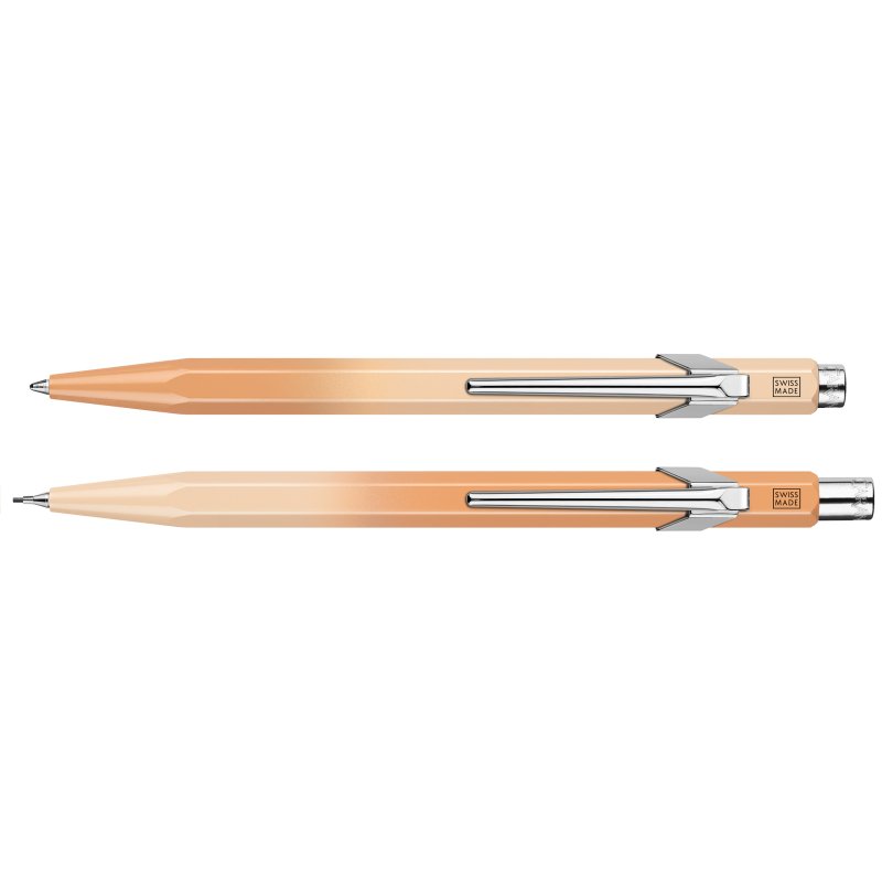 CARAN D'ACHE ensemble d'écriture Sunset Sky, orange, stylo à bille et porte-mine