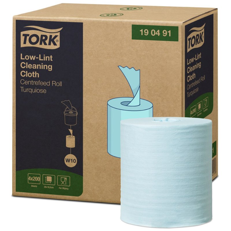 TORK multifunctionele poetspapier, pluisarm, 1-laags, turquoise, 60 m