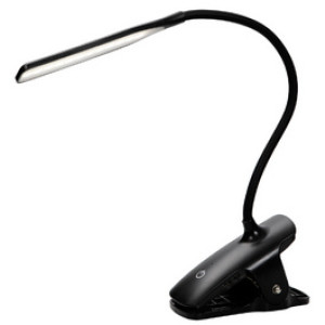 ALBA LED leeslamp LEDCLIP, oplaadbaar, flexibele arm, zwart